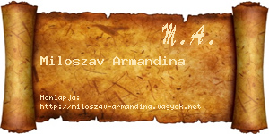 Miloszav Armandina névjegykártya